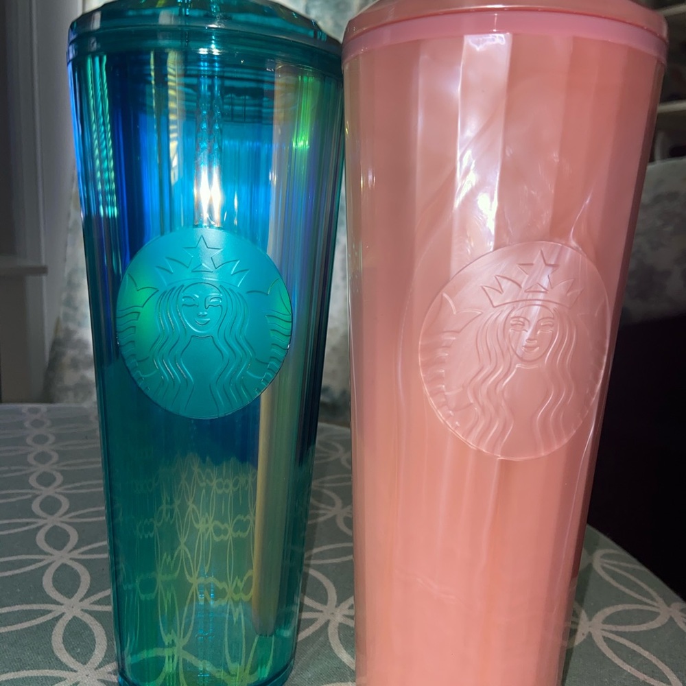 Duo of limited edition Starbucks dome tumblers